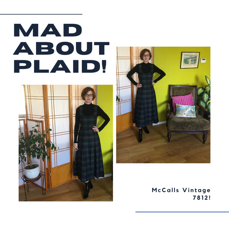 sewing with plaid
